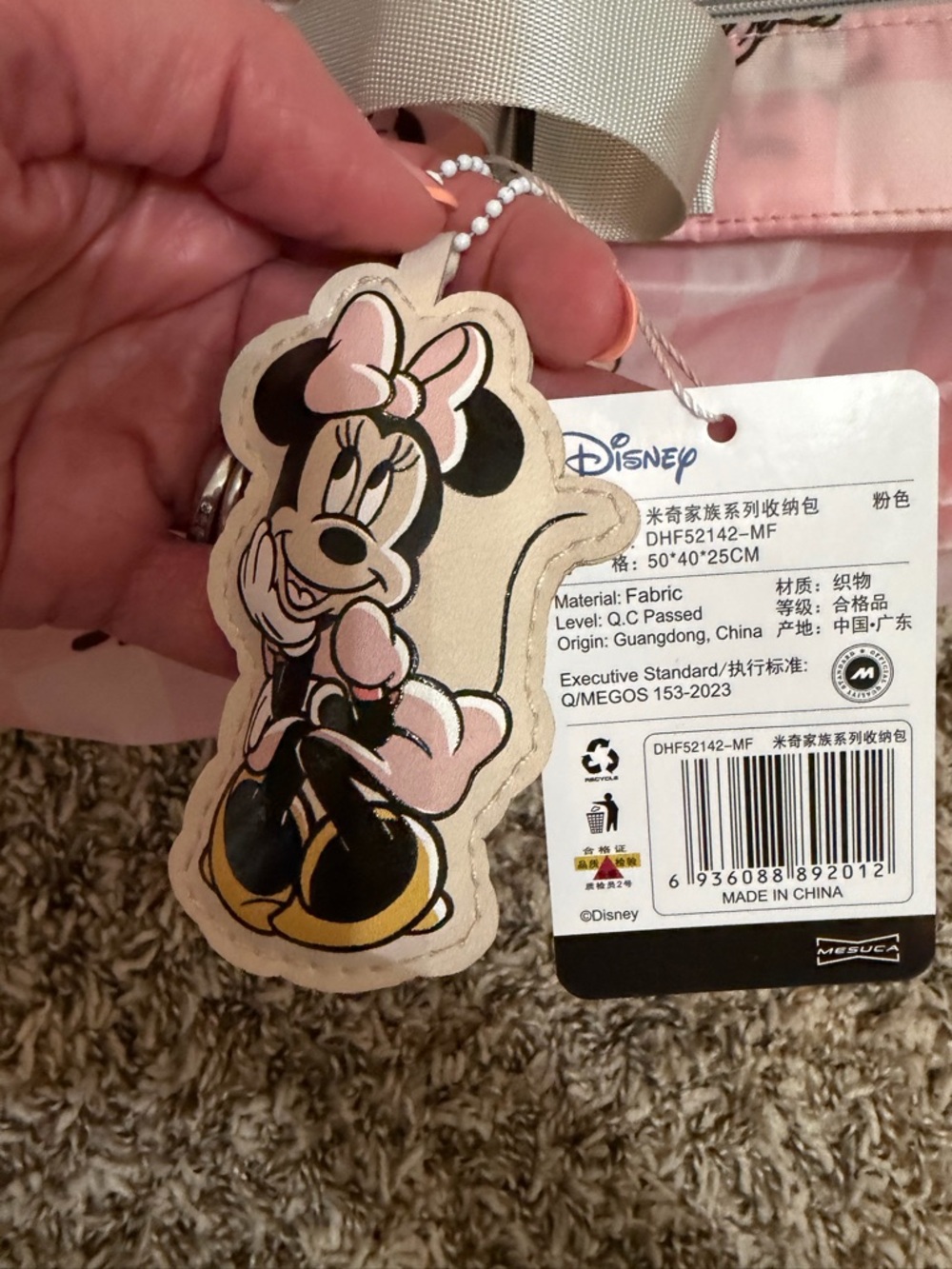 Disney Pink Checkered Sling bag with Classic Character Prints - Picture 3 of 5